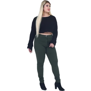 Kadın Büyük Beden Pantolon Lm32050 Fermuar Kapama Normal Bel Kanvas