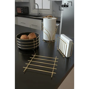 Alsi Home Servis Sunum Seti ve Ekmeklik Seti Havluluk Peçetelik Nihale Ekmeklik -4'lü Set