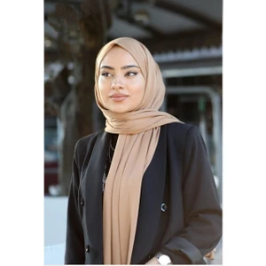 Nil Butik Camel Tesettür Penye Şal