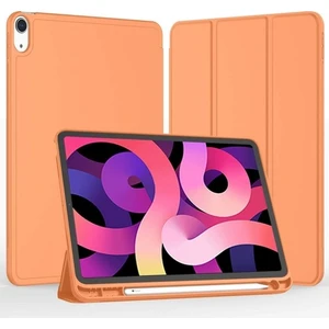 Apple iPad 10.nesil 10.9 2022 Kılıf Model A2696,A2757,A2777 Yatay Standlı Uyku Modlu Kalem Bölmeli Arkası Silikon Smart Kılıf