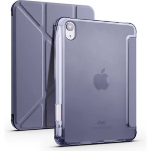 Apple iPad 10.nesil 10.9 2022 Kılıf Model A2696,A2757,A2777 Yatay ve Dikey Standlı Uyku Modlu Kalemlikli Trifold Arkası Soft Silikon Smart Kılıf