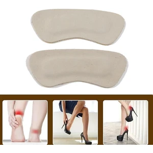 Ayakkabı Topuk Vurma Önleyici Sağlıklı Doğal Deri Ped, Kendinden Yapışkanlı, Dolgulu, 1 Çift