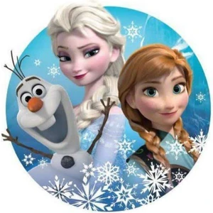 Atölye7 Tasarım For Elsa Resimli Özel Yuvarlak ve Kare Şekerli Kağıt Yenilebilir Kağıt Üzerine Resimli Pasta Baskısı