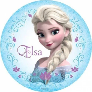 Atölye7 Tasarım For Elsa  Özel Yuvarlak Şekerli Kağıt Yenilebilir Resimli Pasta Baskısı