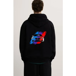Bmw F30 Ön Arka Baskılı Özel Tasarım Siyah Sweatshirt Hoodie