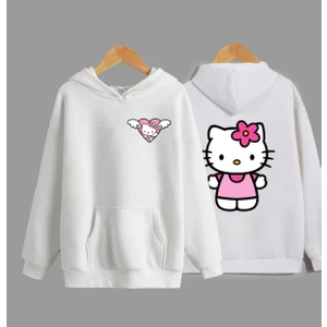 Hello Kıtty Baskılı Yüksek Kaliteli Sweatshirt