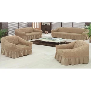 Furkan Ticaret Bürümcük Lastikli Kanepe Örtüsü Likralı Koltuk Örtüsü Iki 3lü Iki Tekli Çekyat Örtüsü