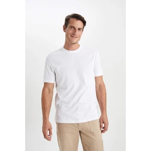 New Regular Fit Bisiklet Yaka Basic Düz %100 Pamuk Kısa Kollu Tişört V7699AZ23SP