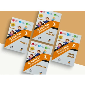 Zeka Küpü 3. Sınıf Üç Boyutlu Soru Bankaları Seti (4 Kitap)