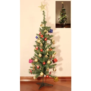 Yılbaşı Çam Ağacı Süslü ve Peri LED Işıklı