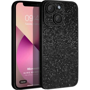 Apple iPhone 14 Plus Kılıf Bling Rhinestones Siyah