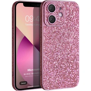 Apple iPhone 11 Kılıf Bling Rhinestones Pembe