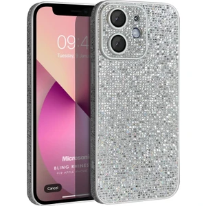 Apple iPhone 11 Kılıf Bling Rhinestones Gümüş