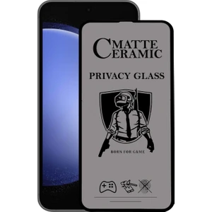 Kzy Samsung Galaxy S23 Fe ile Uyumlu Tam Kaplayan Mat Seramik Nano Esnek Hayalet Ekran Koruyucu