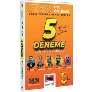 Yargı Yayınevi 2024 KPSS Lise Ön Lisans GK - GY 5Yüz Ekibi Tüm Dersler Tamamı Çözümlü 5 Deneme