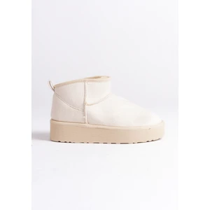 Capone Outfitters Kalın Tabanlı Yuvarlak Burunlu Kürklü Kısa Kadın Bot