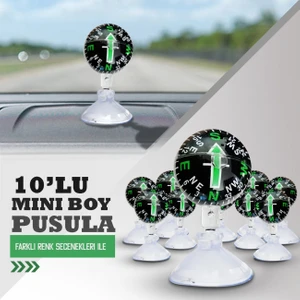 Araç Içi Vantuzlu Siyah Mini Pusula Seti Mini Pusula