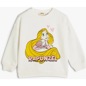 Rapunzel Sweat Lisanslı Uzun Kollu Bisiklet Yaka Şardonlu