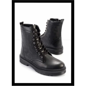 Siyah Baskı Detaylı  Kadın Bot & Bootie K02536400110