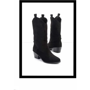 Siyah Süet  Kadın Bot & Bootie K02217100702