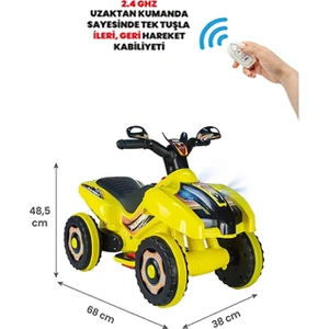UJ Toys Kumandalı Akülü Araba 6 Volt 2-4 Yaş