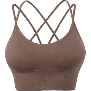 Ince Askılı Çapraz Sırt Yoga Spor Sutyeni Çabuk Kuruyan Darbeye Dayanıklı Koşu Spor Spor Sutyeni Avrupa ve Amerikan Büyük Boy Sutyen (Yurt Dışından)