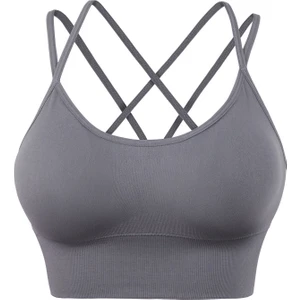 Ince Askılı Çapraz Sırt Yoga Spor Sutyeni Çabuk Kuruyan Darbeye Dayanıklı Koşu Spor Spor Sutyeni Avrupa ve Amerikan Büyük Boy Sutyen (Yurt Dışından)
