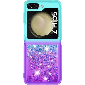 Samsung Galaxy Z Flip5 5g Arka Kapak 5g Yumuşak Tpu Gradyanı Hızlı ve Sıvı Akan Işıltı Kabuğu (Yurt Dışından)