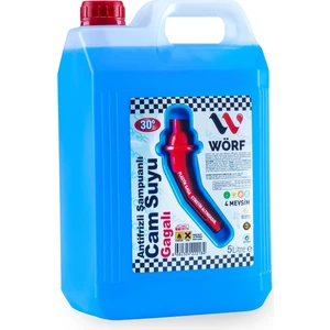 Wörf Şampuanlı Antifirizli Cam Suyu 5 Litre 30 °c Gagalı Bidon Kolay Döküm