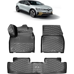 Renault Megane E-Tech 2022 + 3D Havuzlu Paspas Siyah