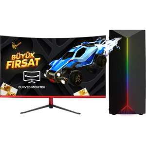 RG540-1080 Plus I5 4570 16GB Ram 480GB SSD RX550 4gb 23.6 Curved Monitör Oyuncu Bilgisayarı