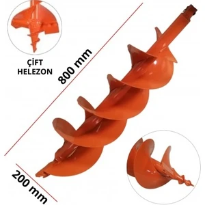 Garden Pro Çift Helezonlu Toprak Burgu Ucu 200 mm