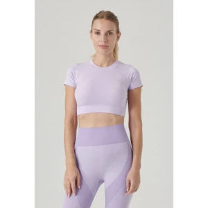 Captiva Yumuşak Dokulu & Esnek Crop Top Mor