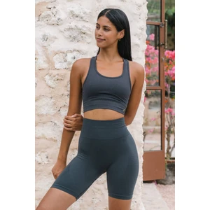 Gela Çift Katlı Kompress Sport Bra Antrasit