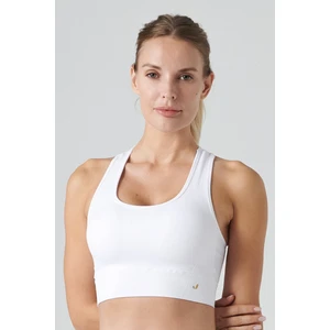 Gela Çift Katlı Kompress Sport Bra Beyaz