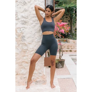 Gela Şekillendirici Sport Biker Tayt Antrasit