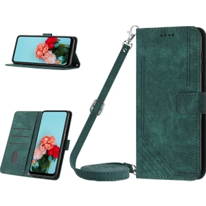 Yihang Boutique Oppo Realme 11 Pro ile Uyumlu Tam Koruyucu Yumuşak Pu Deri Fermuarlı Kapaklı Cüzdan Kılıfı Kart Tutuculu ve Uzun Askılı (Yurt Dışından)