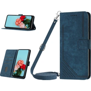 Yihang Boutique Samsung Galaxy A32 4g ile Uyumlu Tam Koruyucu Yumuşak Pu Deri Fermuarlı Kapaklı Cüzdan Kılıfı Kart Tutuculu ve Uzun Askılı (Yurt Dışından)