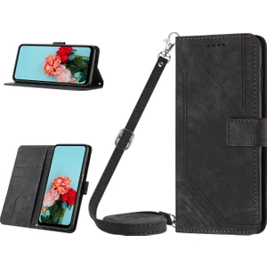 Yihang Boutique Samsung Galaxy A32 4g ile Uyumlu Tam Koruyucu Yumuşak Pu Deri Fermuarlı Kapaklı Cüzdan Kılıfı Kart Tutuculu ve Uzun Askılı (Yurt Dışından)
