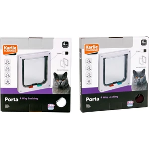 Karlıe 4 Yön Kilitli Kedi Kapısı 19,2X20Cm Beyaz
