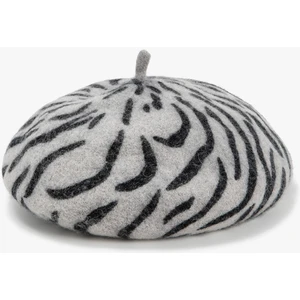 Ressam Şapka Yumuşak Dokulu Zebra Desenli