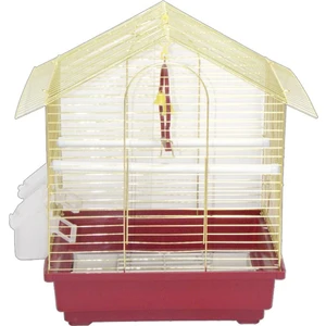 İki Kapılı Çatılı Muhabbet Kuşu Kafes 30X23X39
