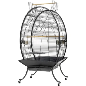 Oval Papağan Kafesi Ayaklı  89X60X159
