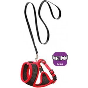 Kedi Göğüs Tasması 30Cm Kırmızı/Siyah