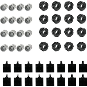 48PCS Mini Tekerlek Aksları Paketi Blok Araba Aksesuarları (Yurt Dışından)
