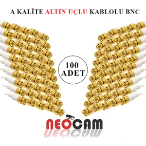 100 Adet Hazır Kablolu Bnc Konnektör