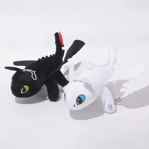 Ejderhanı Nasıl Eğitirsin Peluş Oyuncak Siyah Beyaz Ejderha Peluş Bebek 27CM (Yurt Dışından)