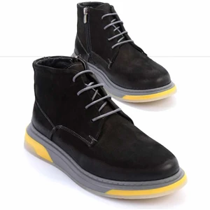 Siyah Nubuk Leather Erkek Bot & Bootie E02585500501