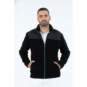 Erkek Anti-Pilling Tüylenme Yapmayan Soğuga Dayanıklı Tam Fermuarlı Dik Yaka sweatshirt Polar ceket 9744