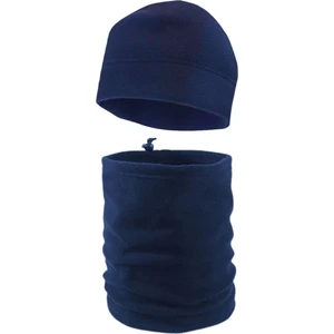 Axe Sportswear Unisex Lacivert Kışlık Termal Polar Bere - Ipli Polar Boyunluk 2'li Set Takım